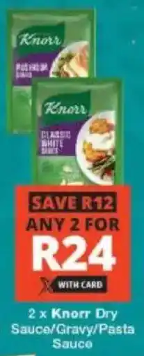 Checkers Knorr Dry Sauce/ Gravy/ Pasta Sauce offer