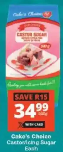 Checkers Cake's Choice Castor/ Icing Sugar offer