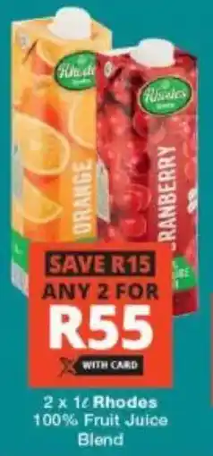 Checkers Rhodes 100% Fruit Juice Blend offer