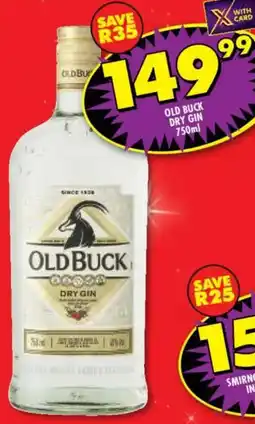Shoprite Liquor Old buck dry gin offer