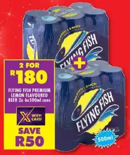 Shoprite Liquor Flying fish premium lemon flavoured beer cans offer