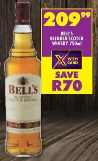 Shoprite Liquor Bell's blended scotch whisky offer