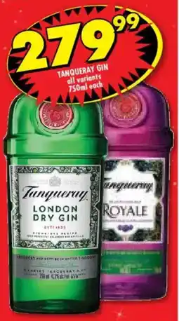 Shoprite Liquor Tanqueray gin offer