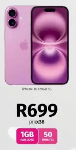 Vodacom iPhone 16 128GB 5G offer
