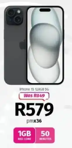 Vodacom iPhone 15 128GB 5G offer