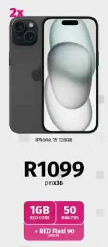 Vodacom iPhone 15 128GB offer