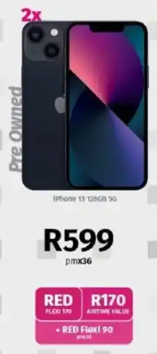 Vodacom IPhone 13 128GB 5G Pre Owned offer