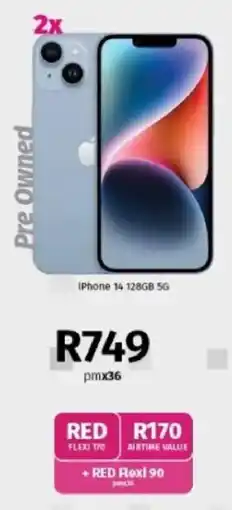 Vodacom IPhone 14 128GB 5G Pre Owned offer