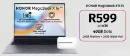 Vodacom Honor MagicBook X16 i5 offer