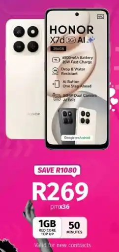 Vodacom Honor X7d offer