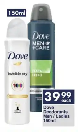 President Hyper Dove Deodorants Men/ Ladies offer