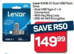 Pick n Pay Hypermarket Lexar 64GB 3.1 Dual USB Flash Drive offer