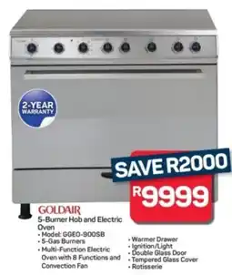 Pick n Pay Hypermarket Goldair 5-Burner Hob and Electric Oven offer