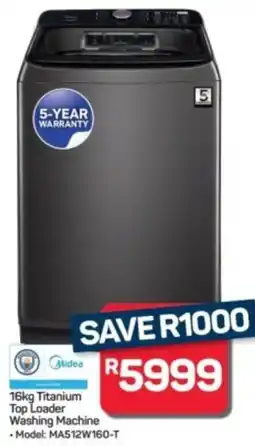 Pick n Pay Hypermarket Midea Titanium Top Loader Washing Machine offer