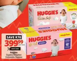 Checkers Huggies Gigabox/ Megabox Disposable Nappies offer