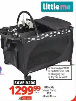 Checkers Little Me Deluxe Camp Cot offer