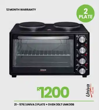 Fair Price Univa 2 plate + oven offer