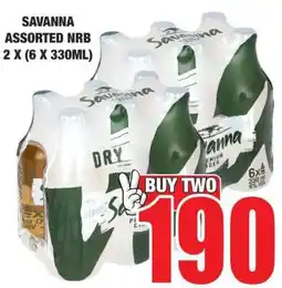 Boxer SAVANNA ASSORTED NRB 2 X (6 X 330ML) offer