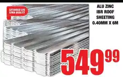 Boxer ALU ZINC IBR ROOF SHEETING 0.40MM X 6M offer