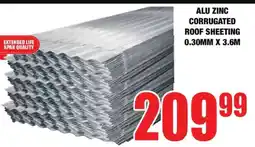 Boxer ALU ZINC CORRUGATED ROOF SHEETING 0.30MM X 3.6M offer