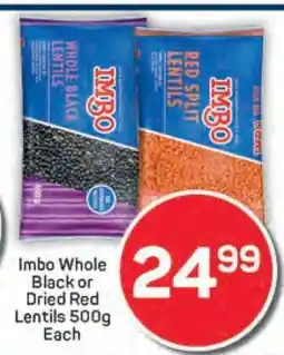 Pick n Pay Imbo Whole Black or Dried Red Lentils 500g Each offer