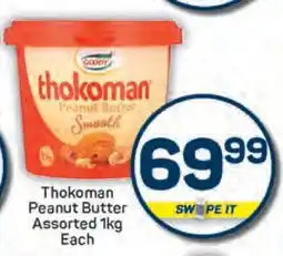 Pick n Pay Thokoman Peanut Butter Assorted 1kg Each offer