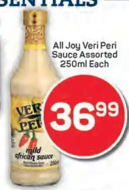 Pick n Pay All Joy Veri Peri Sauce Assorted 250ml Each offer