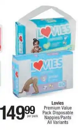 Checkers Lovies Premium Value Pack offer
