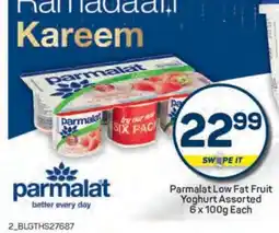 Pick n Pay Parmalat Low Fat Fruit Yoghurt Assorted 6 x 100g Each offer