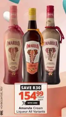 Checkers Amarula Cream Liqueur All Variants offer