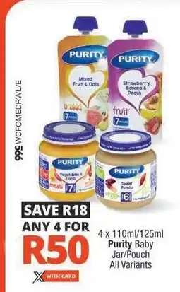 Checkers Purity Baby Jar/Pouch offer