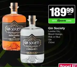 Spar Tops Gin Society offer
