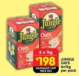 Shoprite JUNGLE OATS 6x1kg per pack offer