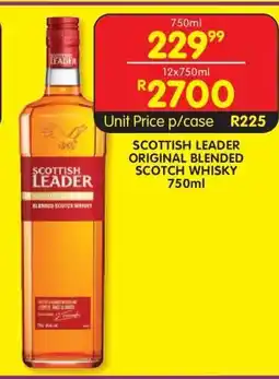 Shoprite SCOTTISH LEADER ORIGINAL BLENDED SCOTCH WHISKY 750ml offer