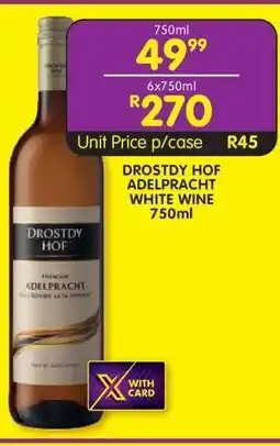 Shoprite DROSTDY HOF ADELPRACHT WHITE WINE 750ml offer
