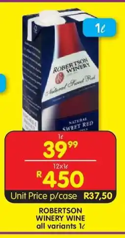 Shoprite Robertson Winery Wine offer