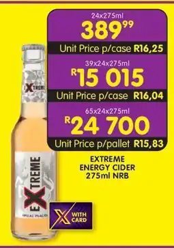Shoprite EXTREME ENERGY CIDER 275ml NRB offer