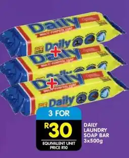 Shoprite DAILY LAUNDRY SOAP BAR 3x500g offer