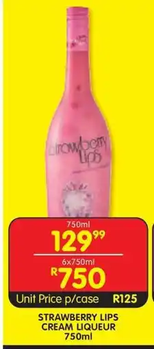 Shoprite Strawberry Lips Cream Liqueur 750ml offer