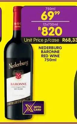 Shoprite Nederburg Baronne Red Wine 750ml offer