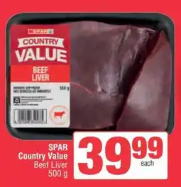Spar SPAR Country Value Beef Liver offer