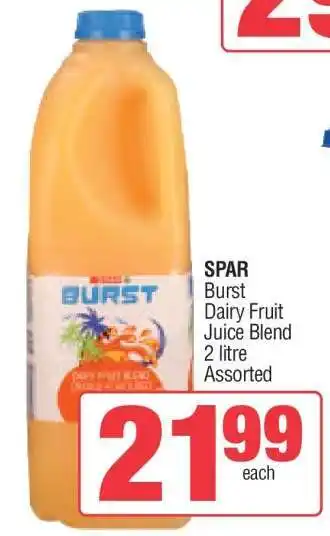 Spar SPAR Burst Dairy Fruit Juice Blend offer