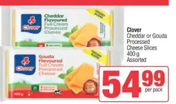 Spar CLOVER Cheddar or Gouda Processed Cheese Slices offer