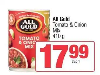 Spar ALL GOLD Tomato & Onion Mix offer