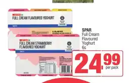 Spar SPAR Full Cream Flavoured Yoghurt 6s offer