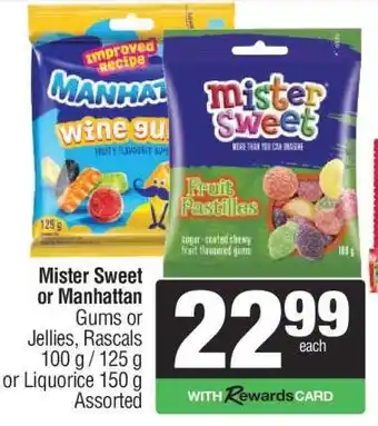 Spar Mister Sweet or Manhattan offer