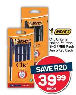 Pick n Pay Clic Original Ballpoint Pens 3+2 FREE Pack Assorted Each offer