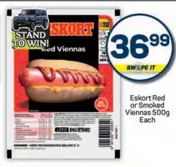 Pick n Pay Eskort Red or Smoked Viennas 500g Each offer