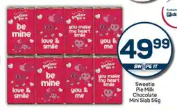 Pick n Pay Sweetie Pie Milk Chocolate Mini Slab 56g offer