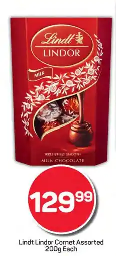 Pick n Pay Lindt Lindor Cornet Assorted 200g Each offer